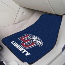 Liberty University Nylon 2pc Printed Carpet Car Mat Set