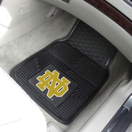 ND Fighting Irish Logo 2pc Vinyl Car Floor Mats - 18 x 27