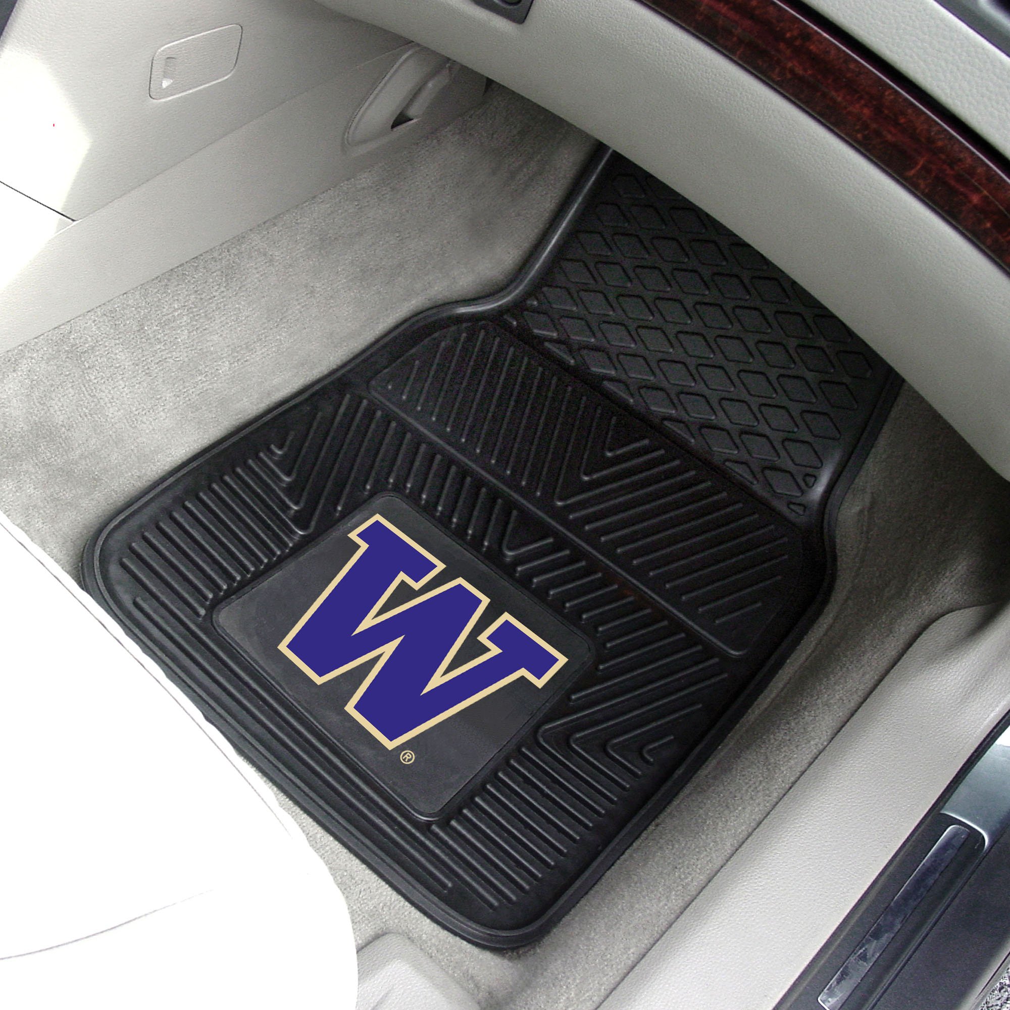 UW Huskies 2pc Vinyl Car Floor Mats 18 x 27