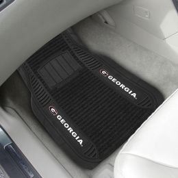 Univ of Georgia Deluxe Vinyl/Carpet 2pc  Logo Car Mat Set