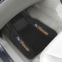 Minnesota Vikings Deluxe Car Mat Set â€“ Vinyl & Carpet