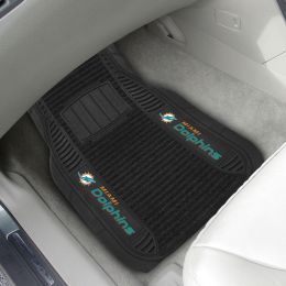 Miami Dolphins Deluxe Car Mat Set â€“ Vinyl & Carpet