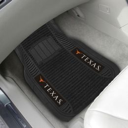 Uni of Texas Deluxe Vinyl/Carpet 2pc  Logo Car Mat Set