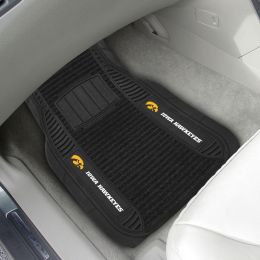 Univ of Iowa Deluxe Vinyl/Carpet 2pc  Logo Car Mat Set