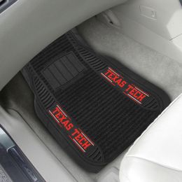 Texas Tech Deluxe Vinyl/Carpet 2pc  Logo Car Mat Set