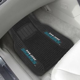 San Jose Sharks Deluxe Car Mat Set â€“ Vinyl & Carpet