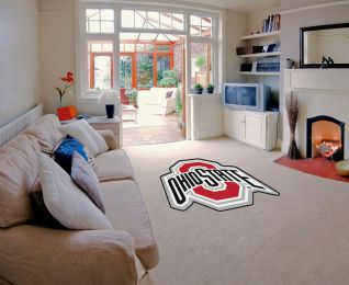 Ohio State University Mascot Shaped  Area Rugs