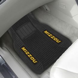 Missouri Tigers Deluxe Vinyl/Carpet 2pc  Logo Car Mat Set