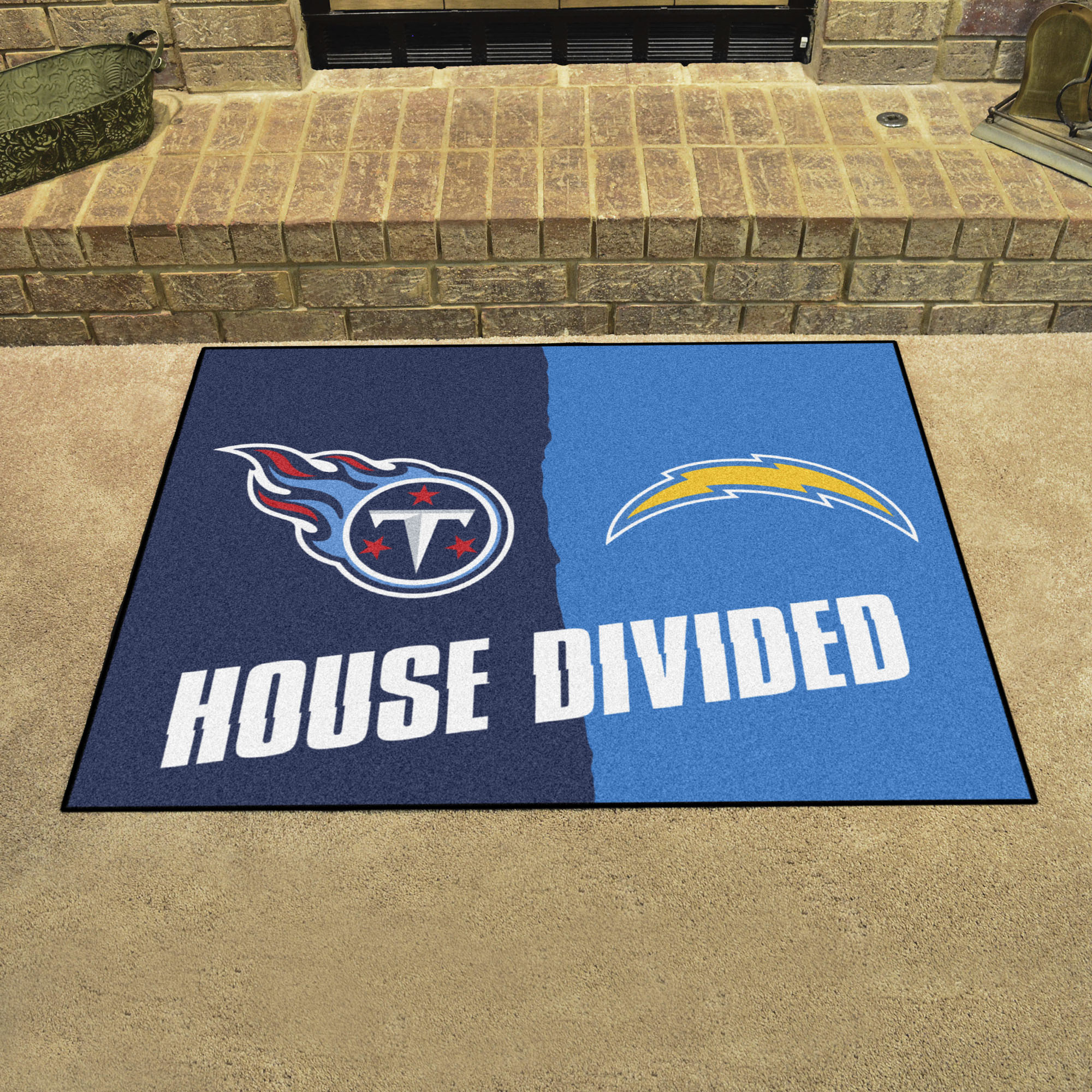 Chargers - Titans House Divided Mat - 34 x 45