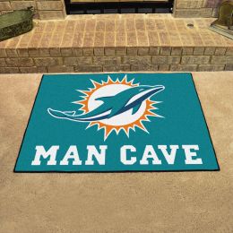 Dolphins Man Cave All Star Mat â€“ 34 x 44.5