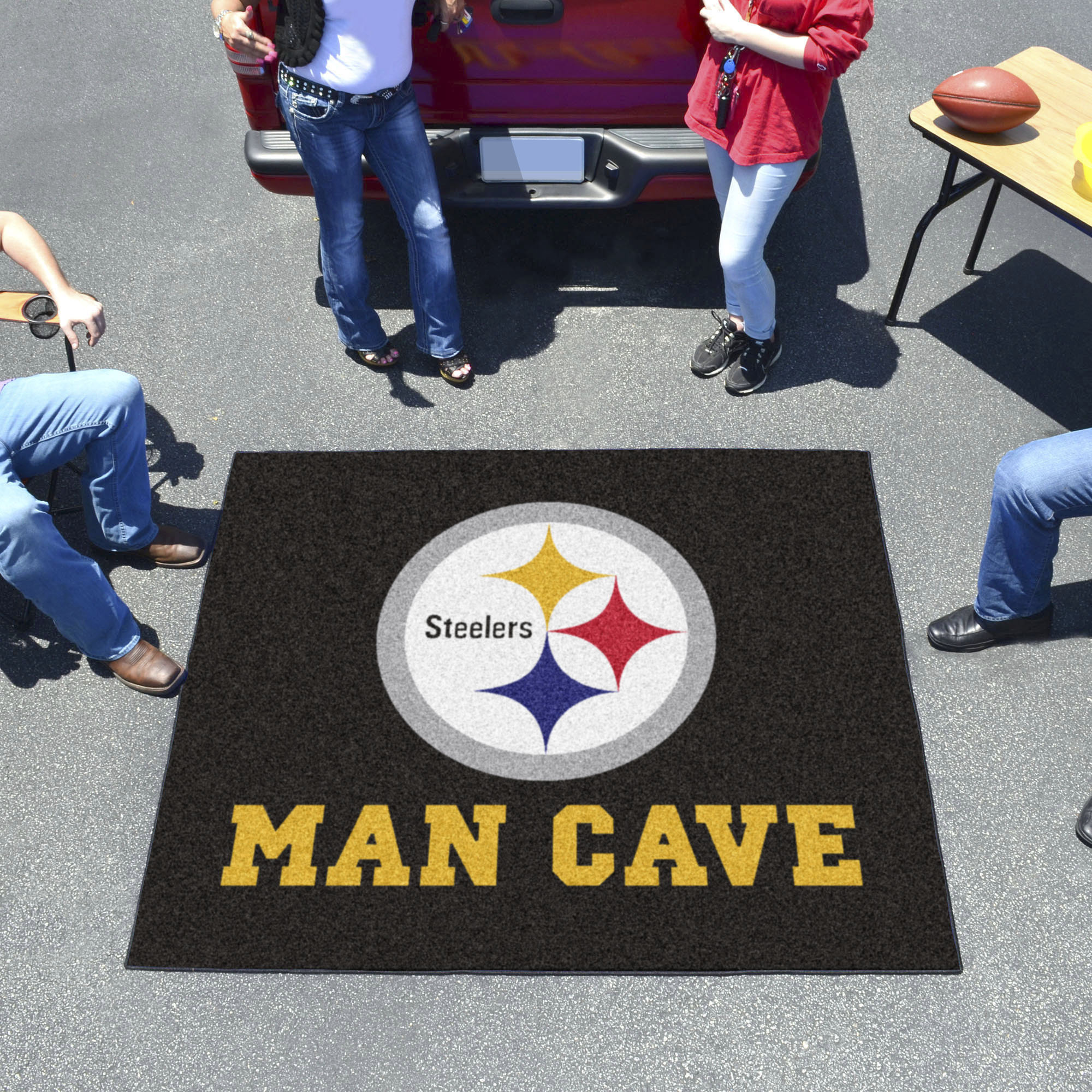 Steelers Man Cave Tailgater Mat â€“ 60 x 72