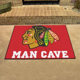 Blackhawks Man Cave All Star Mat â€“ 34â€ x 44.5â€