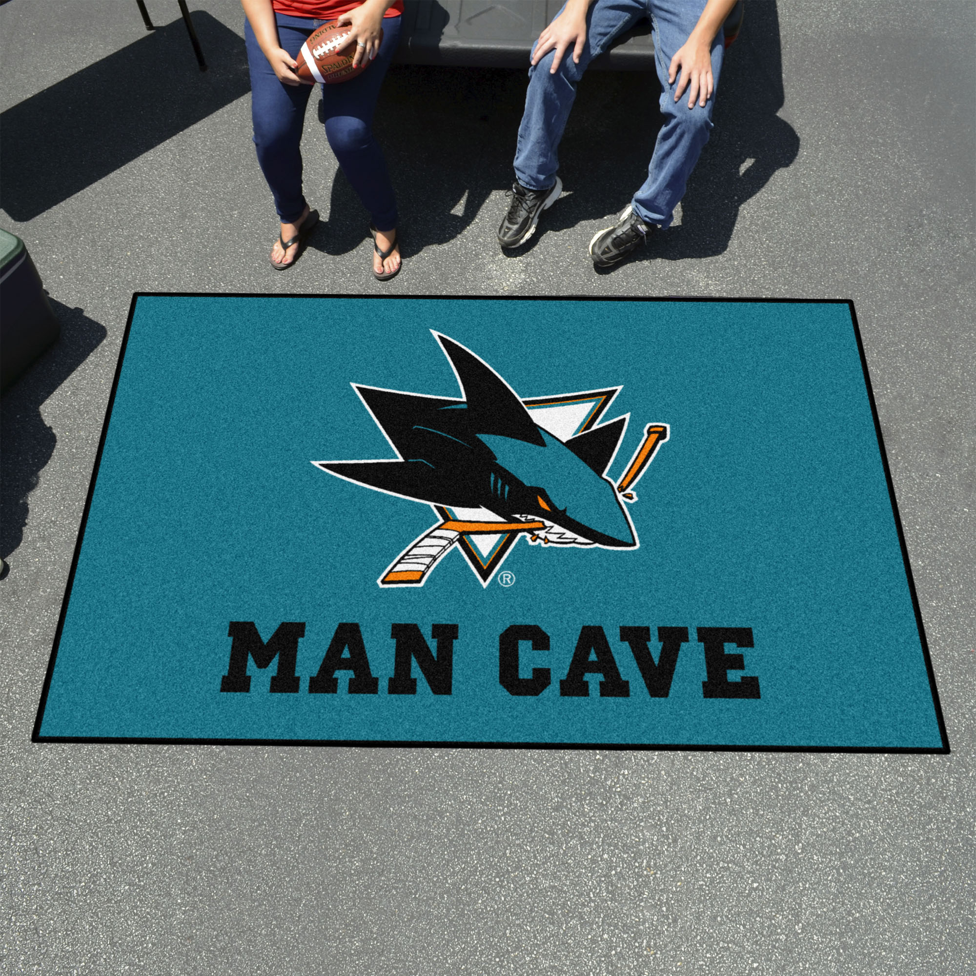San Jose Sharks Man Cave Ulti-Mat - Nylon 60" x 96"