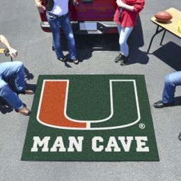 Univ. Of Miami Hurricanes Man Cave Tailgater Area Mat