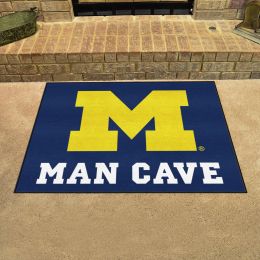 UM Wolverines Man Cave All Star Mat â€“ 34 x 44.5