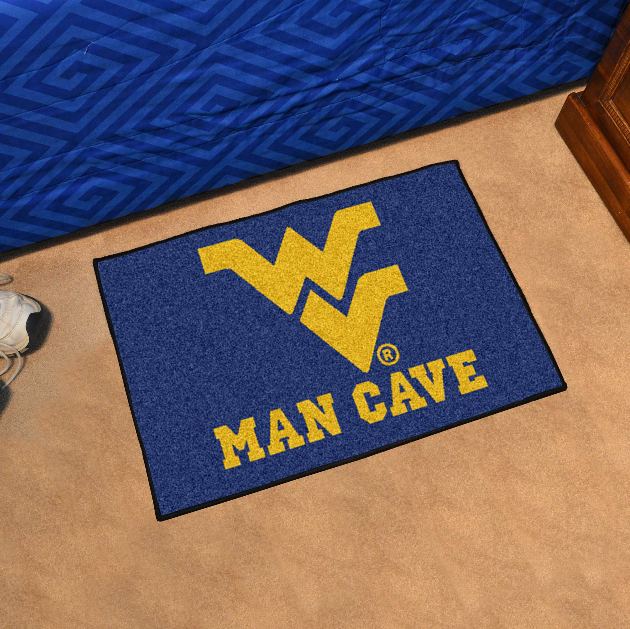 West Virginia Univ. MountAineerstarter Man Cave Mat Floor Mat