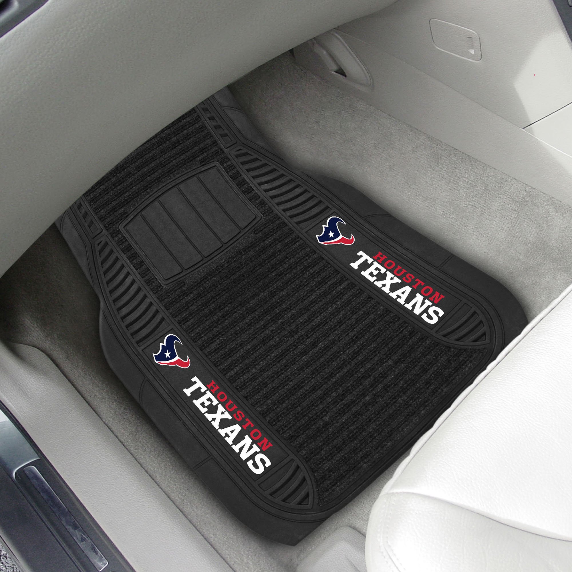 Houston Texans Deluxe Car Mat Set â€“ Vinyl & Carpet