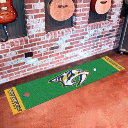 Nashville Predators Gold Putting Green Mat â€“ 18 x 72