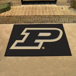 Purdue University Logo All Star  vinyl Backed Floor Mat