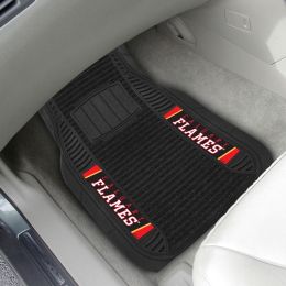 Calgary Flames Deluxe Car Mat Set â€“ Vinyl & Carpet