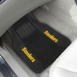 Pittsburgh Steelers Deluxe Car Mat Set â€“ Vinyl & Carpet