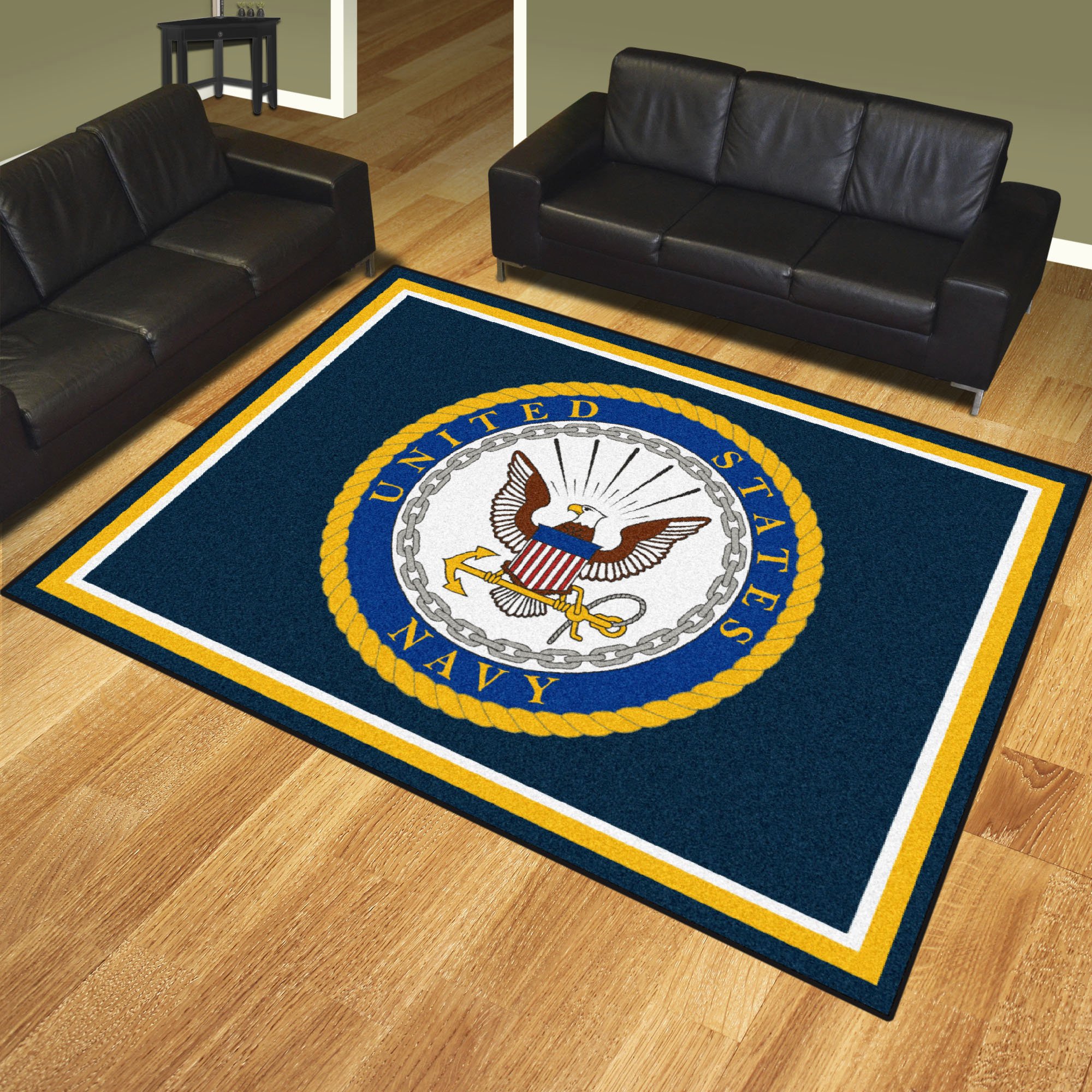US Navy Insignia Area Rug Nylon 8' x 10'
