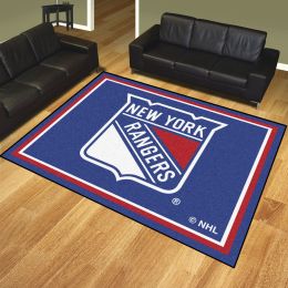 New York Rangers 1/4" Plush Area Rug â€“ Nylon 8â€™ x 10â€™