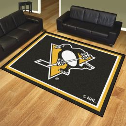 Pittsburgh Penguins 1/4" Plush Area Rug â€“ Nylon 8â€™ x 10â€™