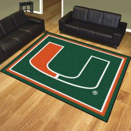 University of Miami Hurricanes Area Rug - Nylon 8' x 10'