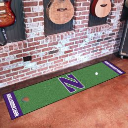 Northwestern Wildcats Putting Green Mat - 18 x 72