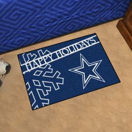 Cowboys Happy Holiday Starter Doormat - 19 x 30