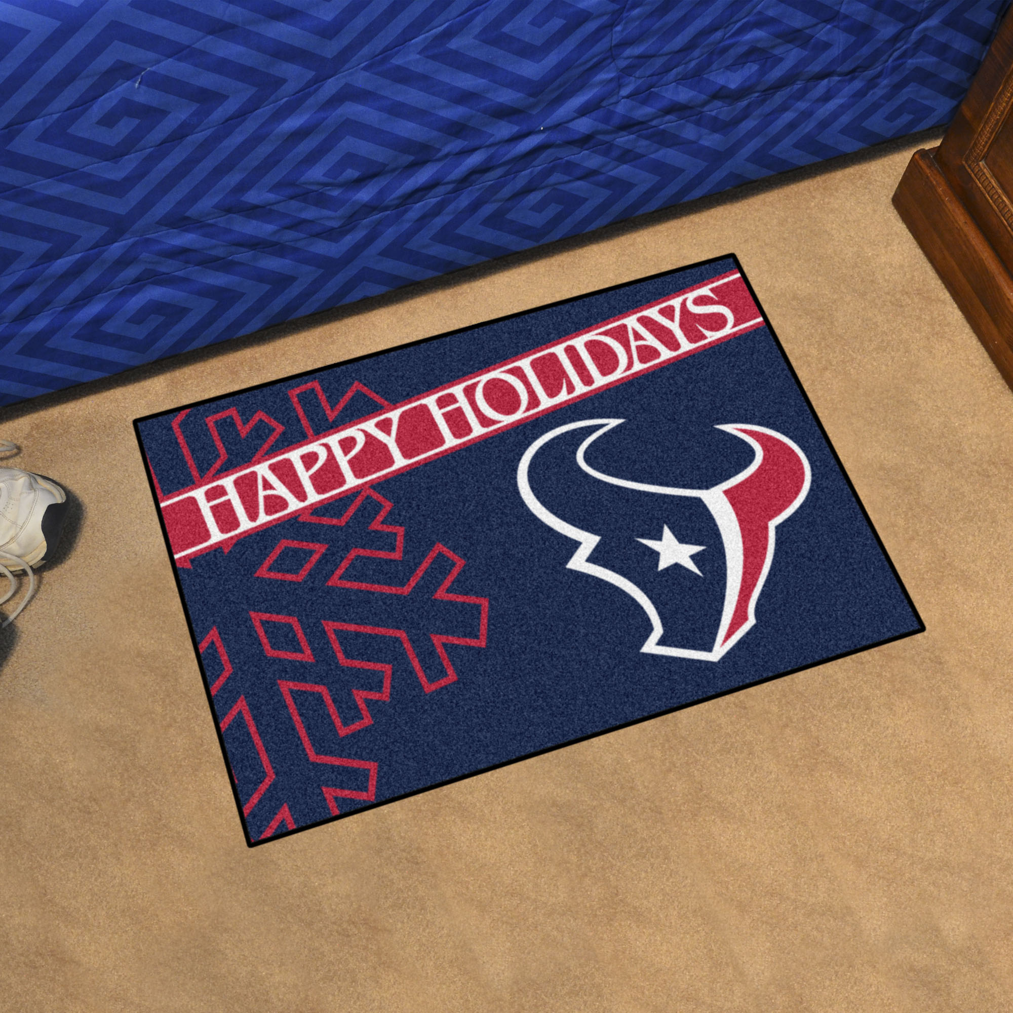 Texans Happy Holiday Starter Doormat - 19 x 30