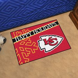 Chiefs Happy Holiday Starter Doormat - 19 x 30