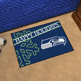 Seahawks Happy Holiday Starter Doormat - 19 x 30