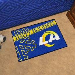 Rams Happy Holiday Starter Doormat - 19 x 30