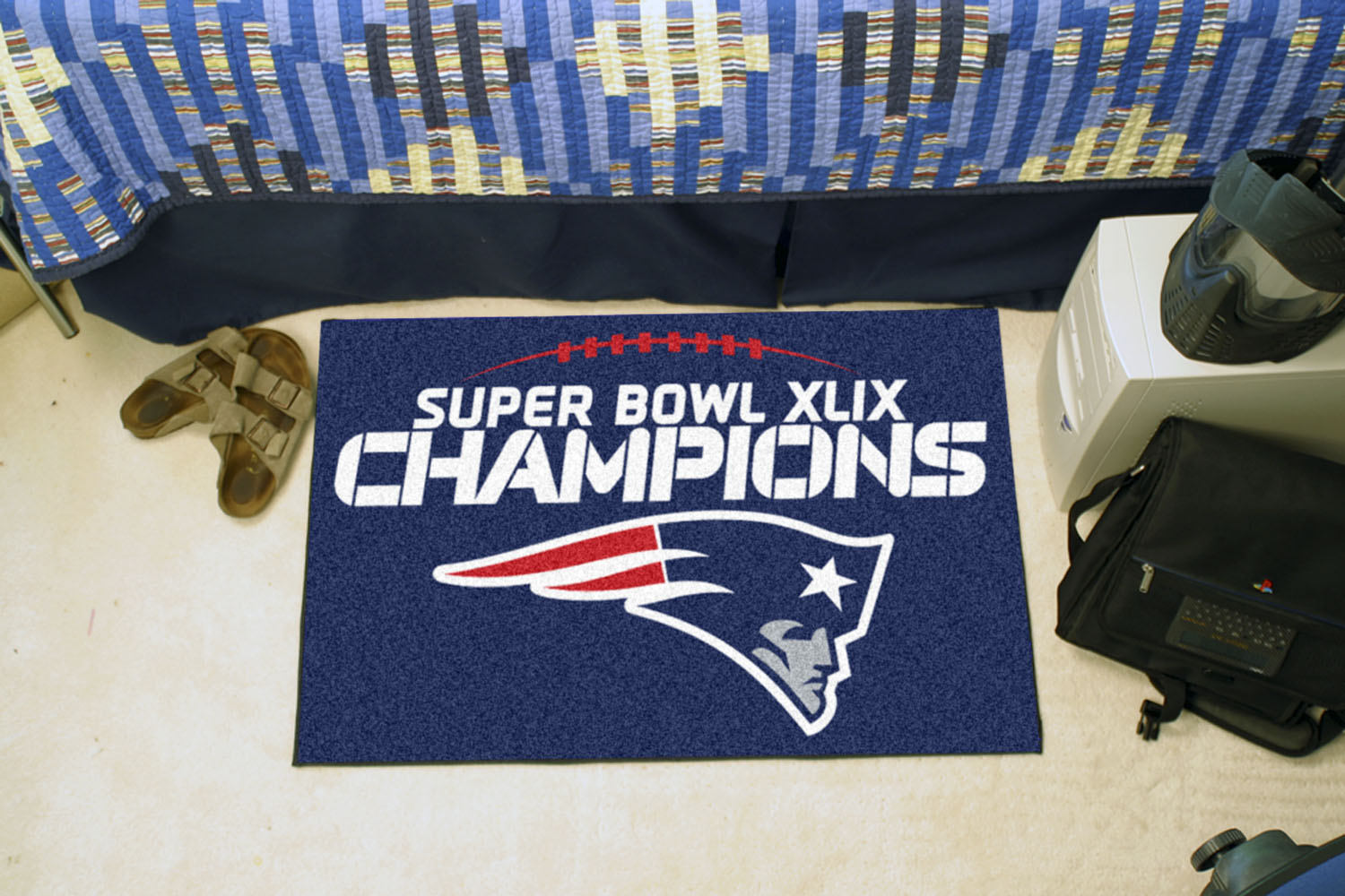 New England Patriots Super Bowl XLIX Starter Doormat - 19x30