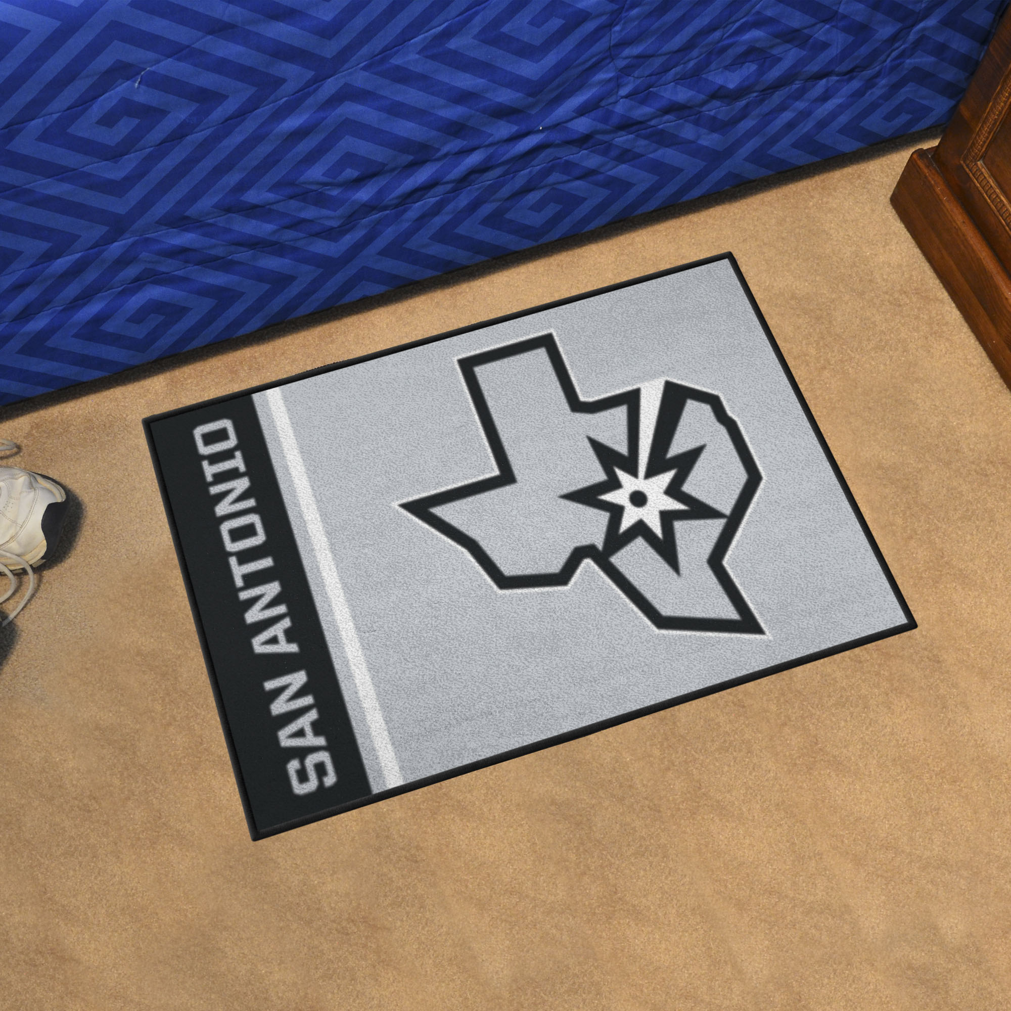 San Antonio Spurs Logo Inspired Starter Doormat - 19x30