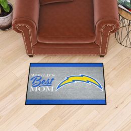 Los Angeles Chargers Worldâ€™s Best Mom Starter Doormat - 19 x 30