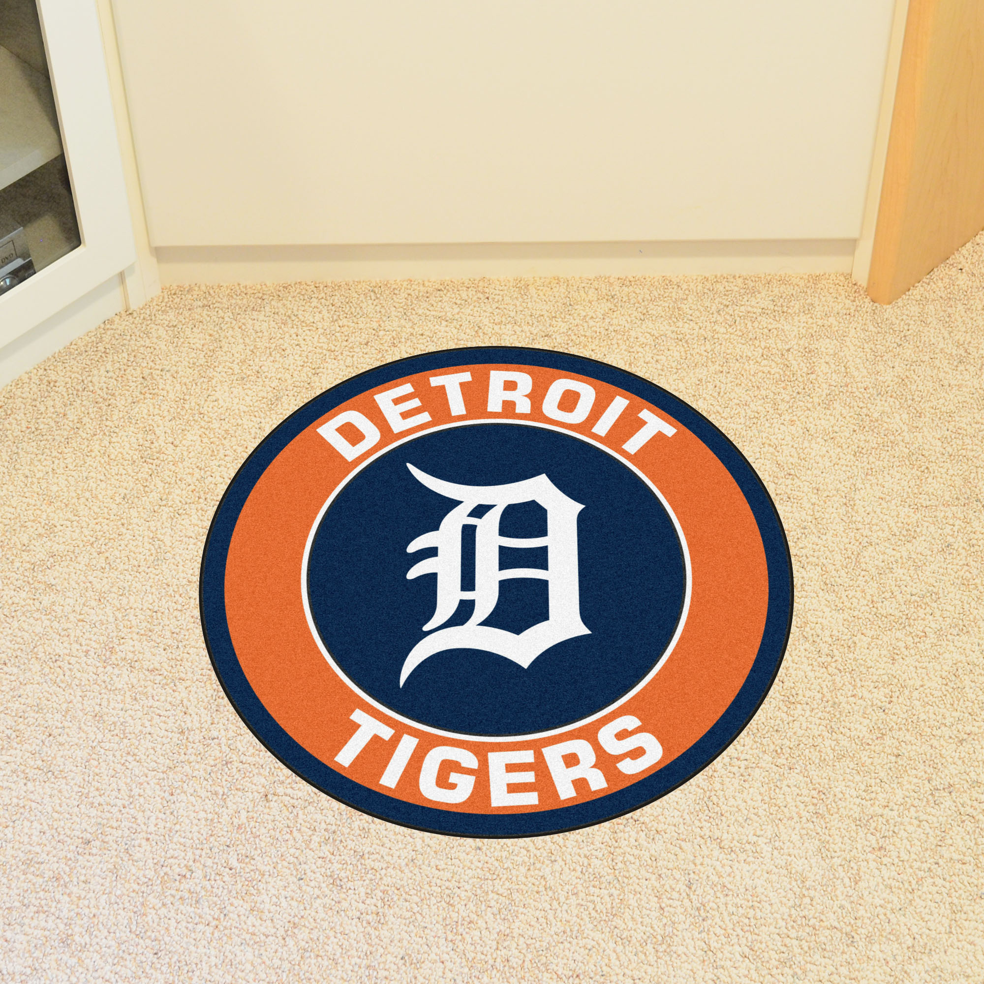 Detroit Tigers Roundel Area Rug â€“ Nylon