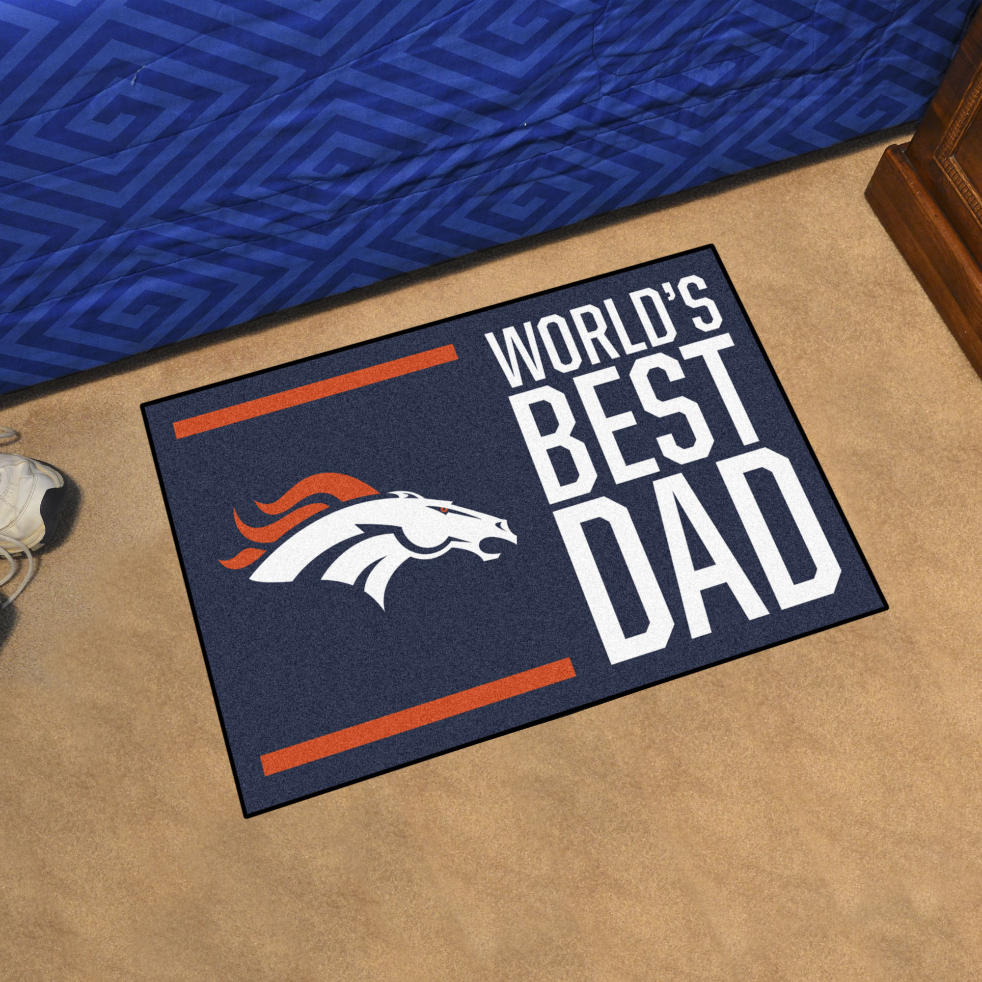 Denver Broncos Worldâ€™s Best Dad Starter Doormat - 19 x 30