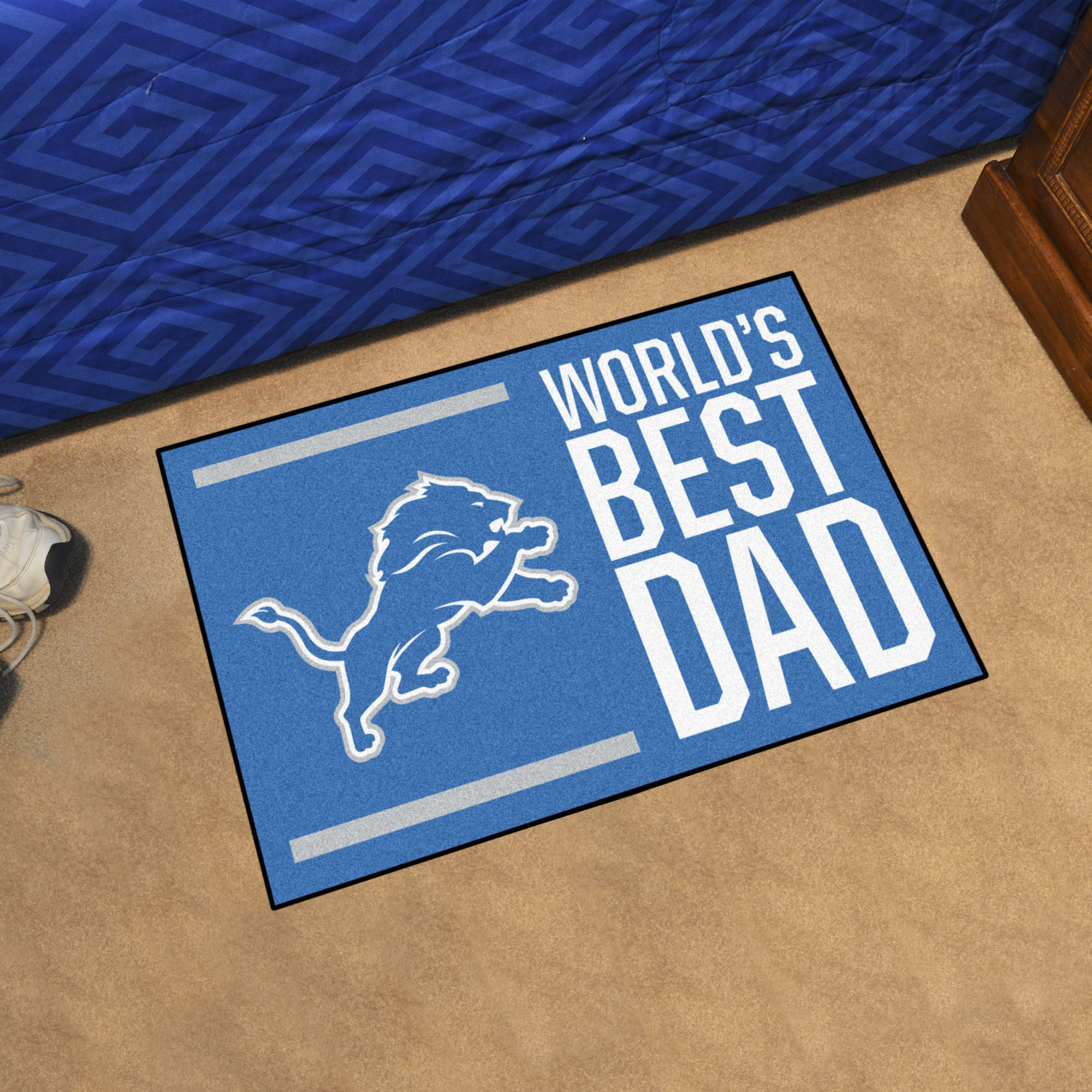 Detroit Lions Worldâ€™s Best Dad Starter Doormat - 19 x 30