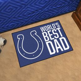 Indianapolis Colts Worldâ€™s Best Dad Starter Doormat - 19 x 30