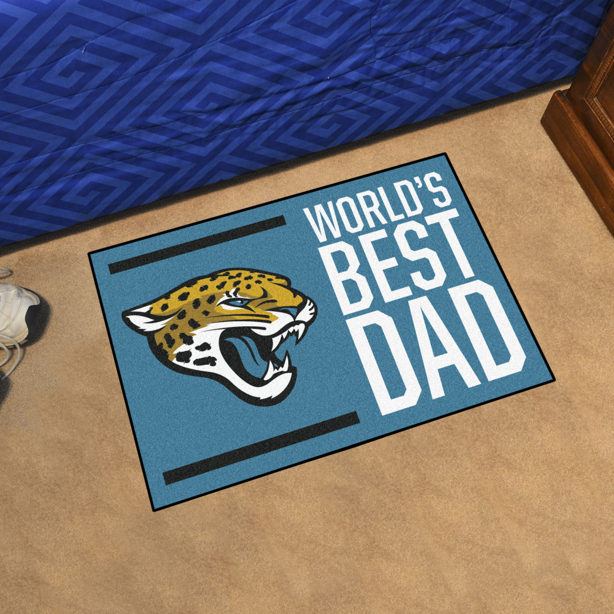 Jacksonville Jaguars Worldâ€™s Best Dad Starter Doormat - 19 x 30
