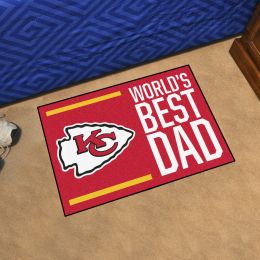 Kansas City Chiefs Worldâ€™s Best Dad Starter Doormat - 19 x 30