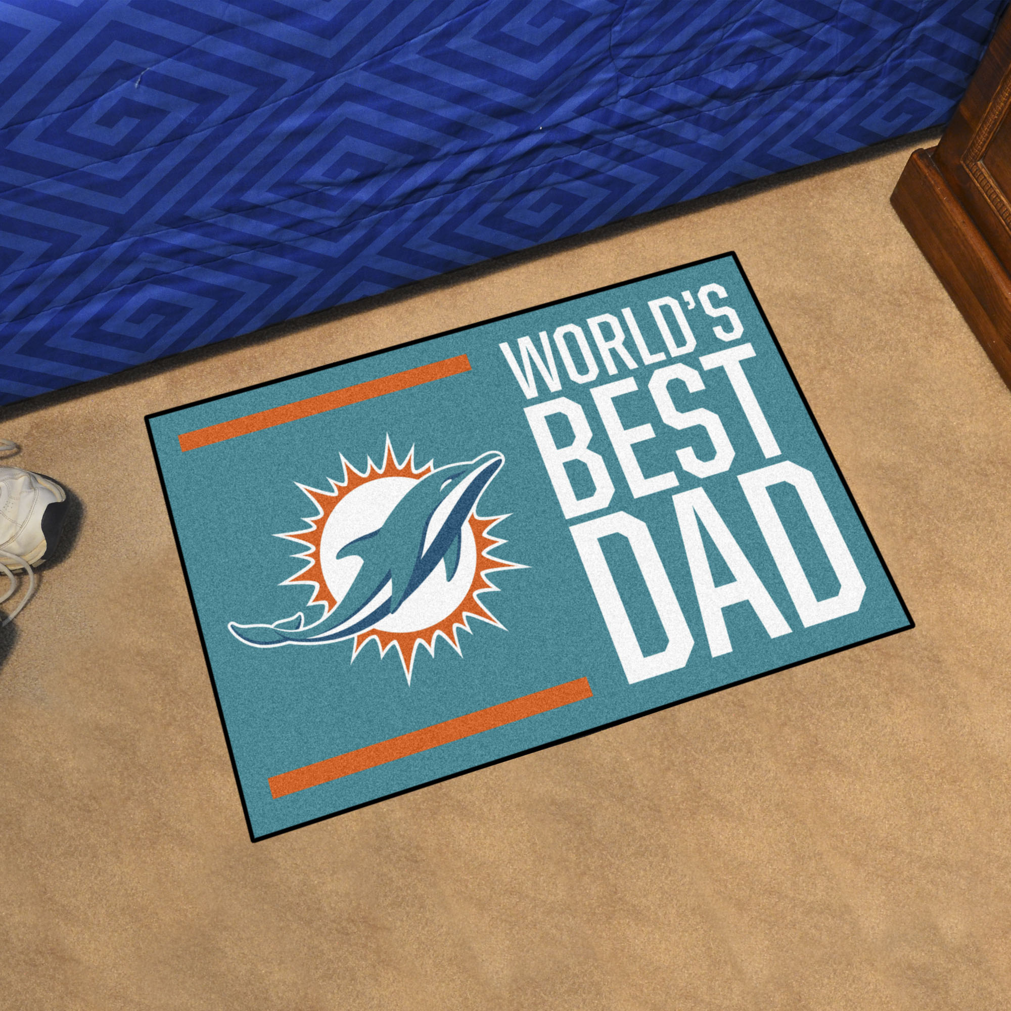 Miami Dolphins Worldâ€™s Best Dad Starter Doormat - 19 x 30