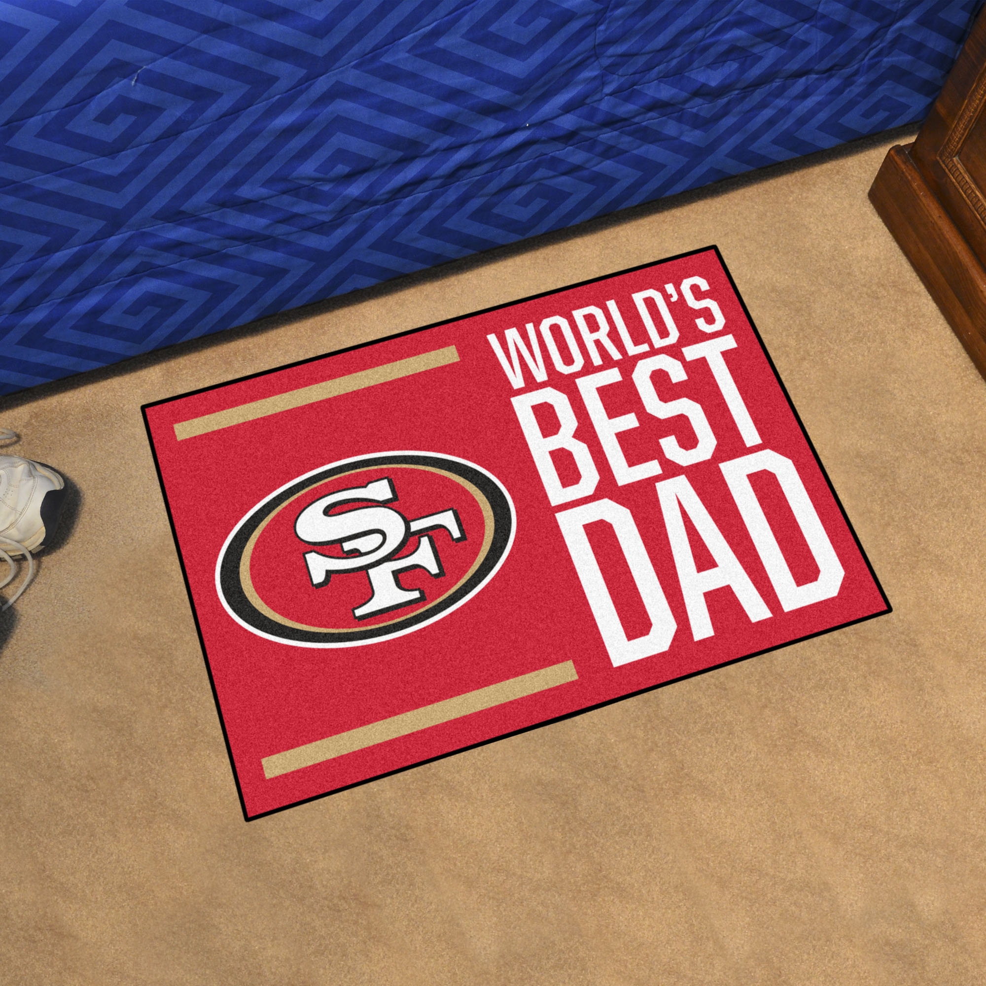 San Francisco 49ers Worldâ€™s Best Dad Starter Doormat - 19 x 30