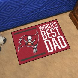 Tampa Bay Buccaneers Worldâ€™s Best Dad Starter Doormat - 19 x 30