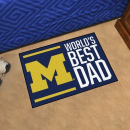 Michigan Wolverines World’s Best Dad Starter Doormat - 19 x 30