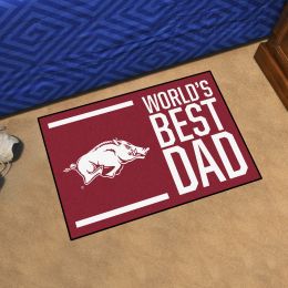 Arkansas Razorbacks Worldâ€™s Best Dad Starter Doormat - 19 x 30