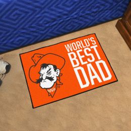 Oklahoma State Cowboys and Cowgirls World’s Best Dad Starter Doormat - 19 x 30